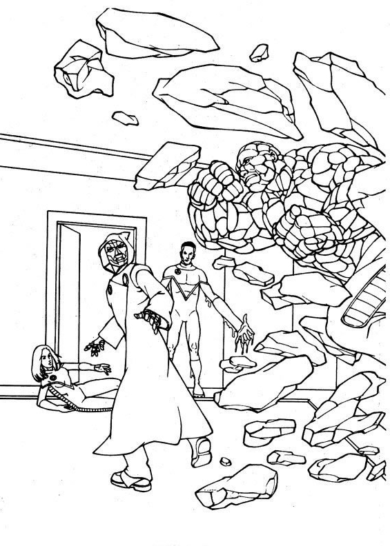 Drawing 20 from Fantastic Four coloring page to print and coloring