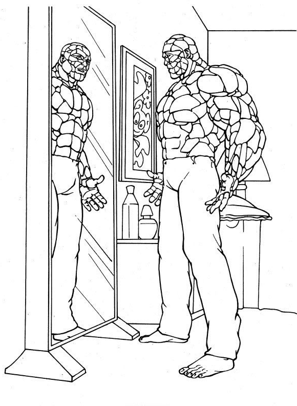 Drawing 22 from Fantastic Four coloring page to print and coloring