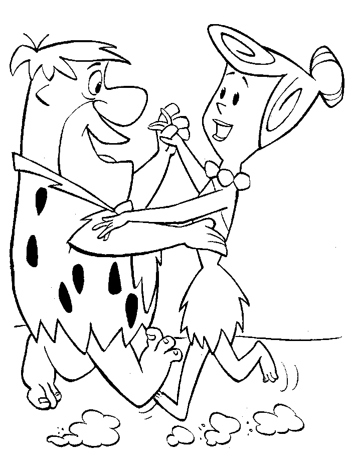 Drawing 8 from The Flintstones coloring page to print and coloring
