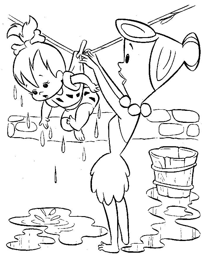 Drawing 9 from The Flintstones coloring page to print and coloring