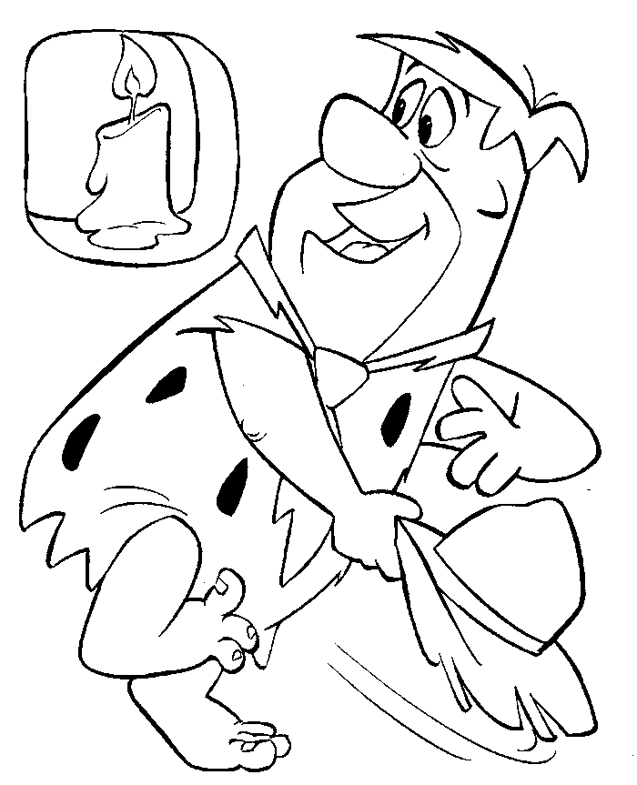 Disegno 12 dei Flintstones da stampare e colorare