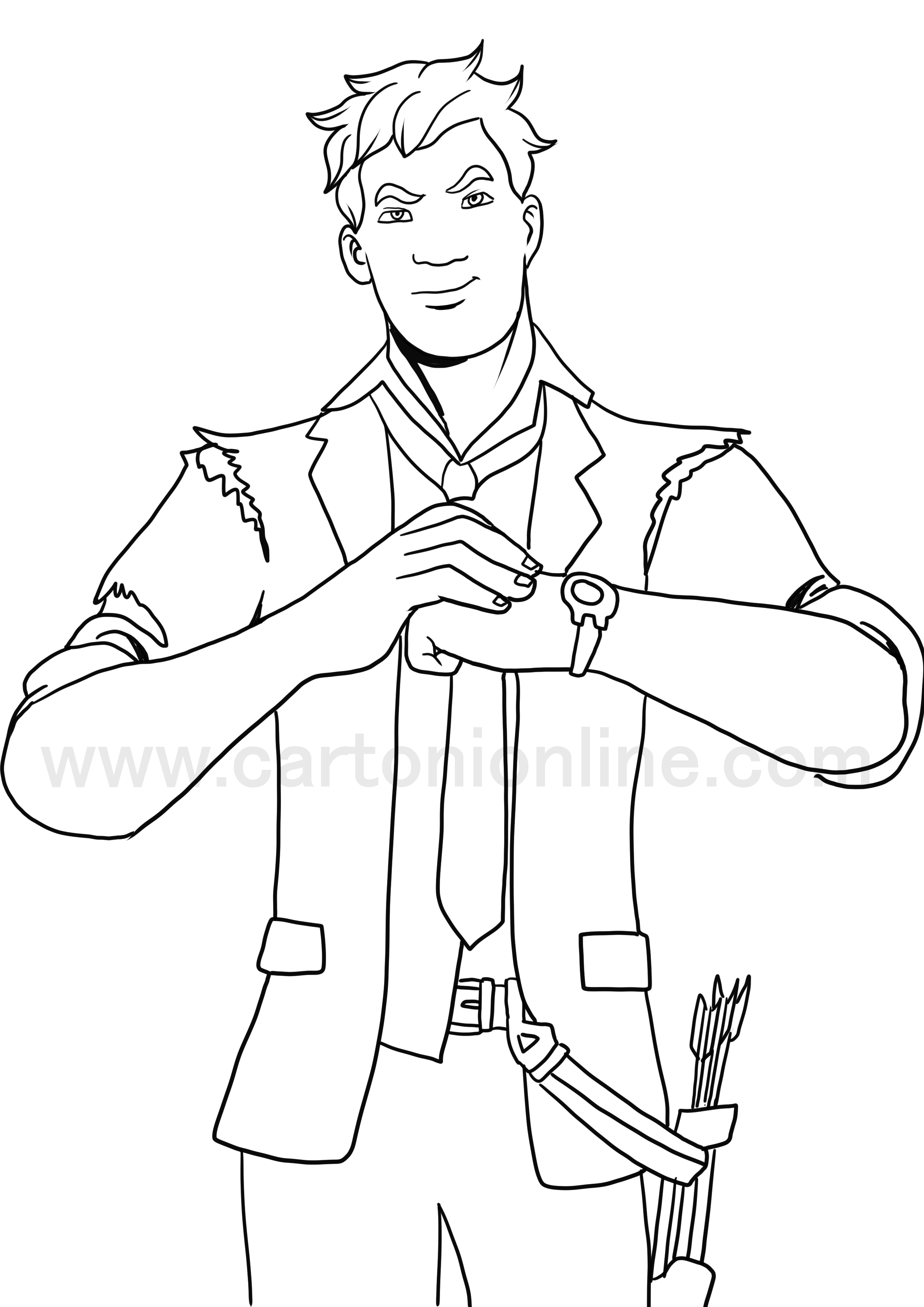 Agent Jonesy from Fortnite coloring page to print and coloring