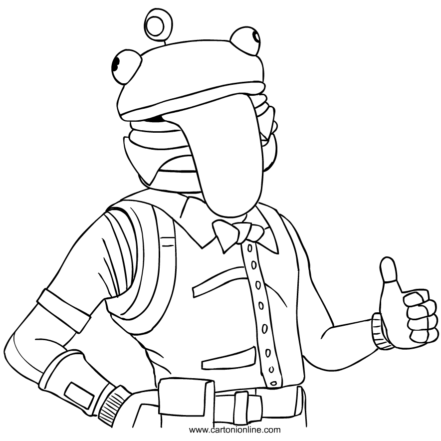Beef Boss from Fortnite coloring page to print and coloring