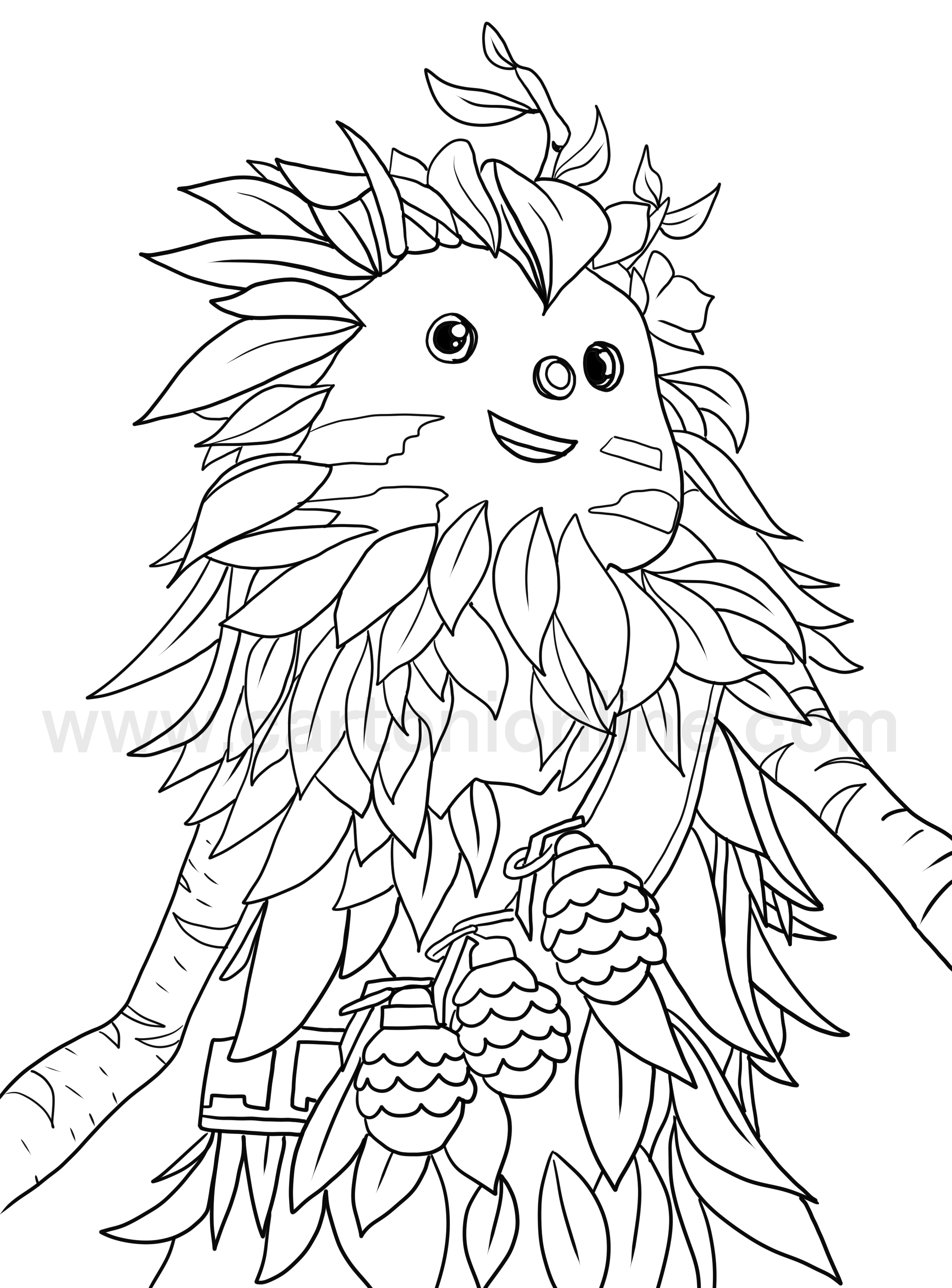 Bush Ranger from Fortnite coloring page to print and coloring