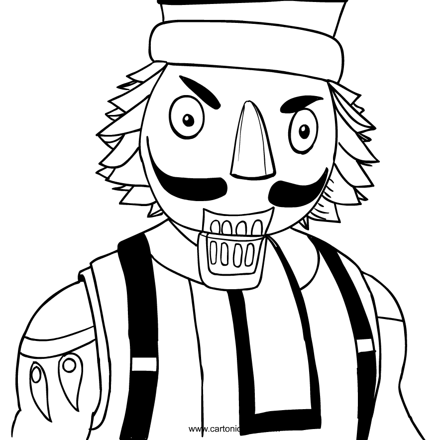 Crackshot from Fortnite coloring page to print and coloring