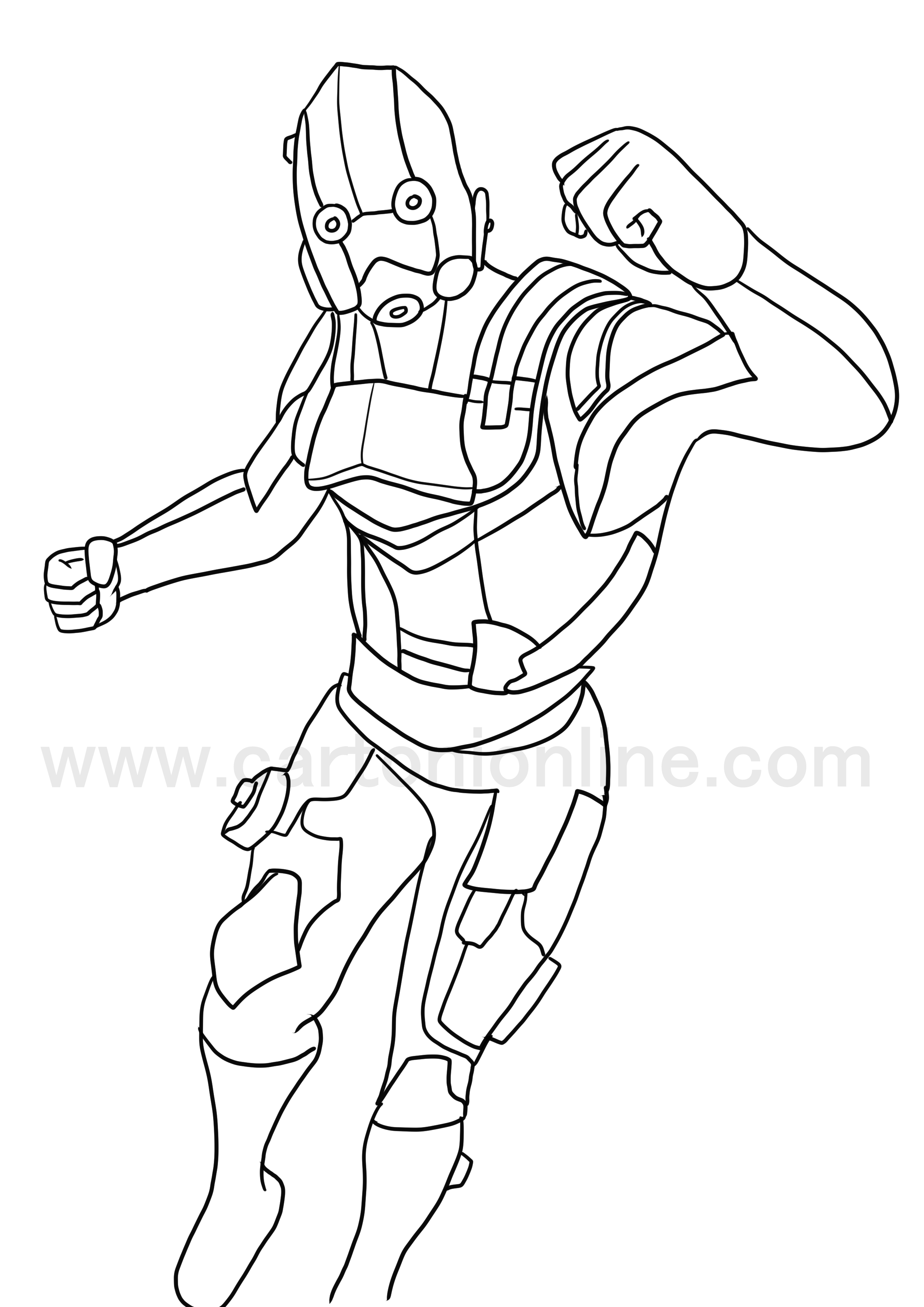 Dark Vertex from Fortnite coloring pages to print and coloring