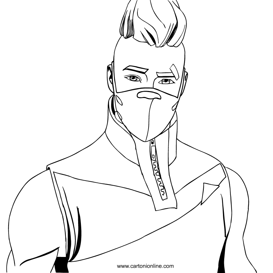 Dibujo de Drift de Fortnite para imprimir y colorear