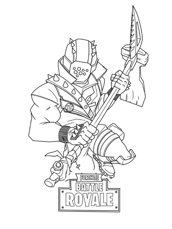 Drawing 7 from Fortnite coloring page to print and coloring