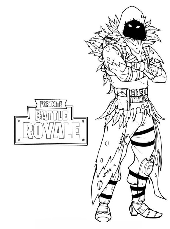 Drawing 9 from Fortnite coloring page to print and coloring
