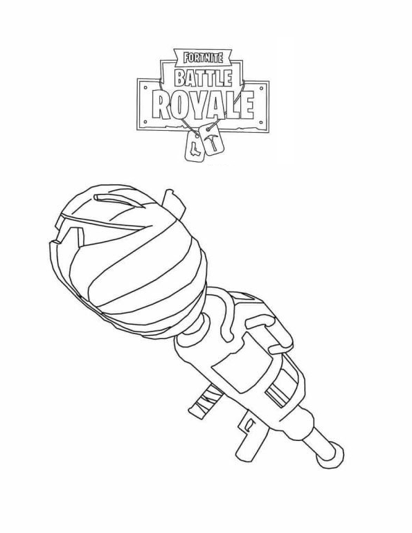 Drawing 12 from Fortnite coloring page to print and coloring