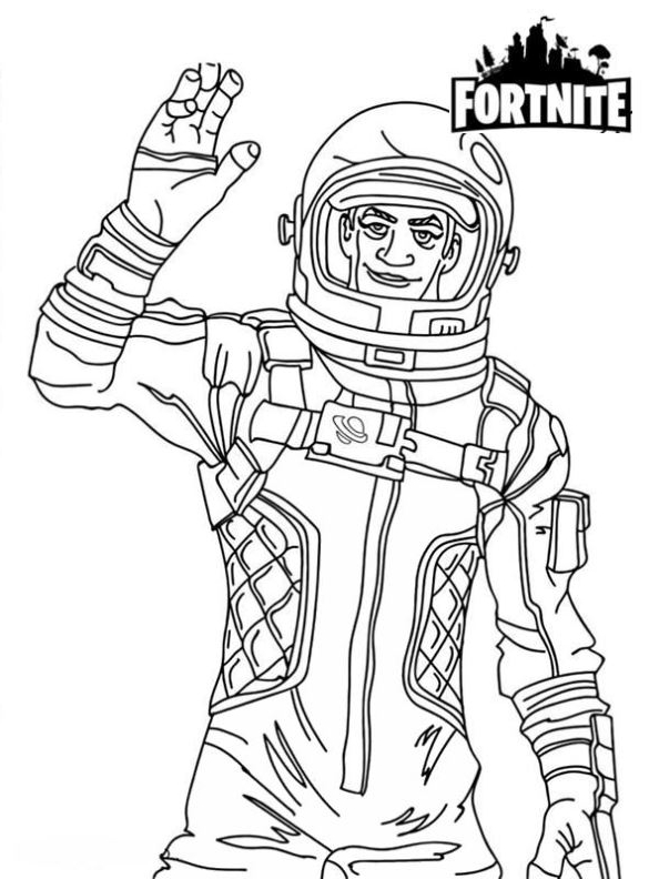 Drawing 16 from Fortnite coloring page to print and coloring
