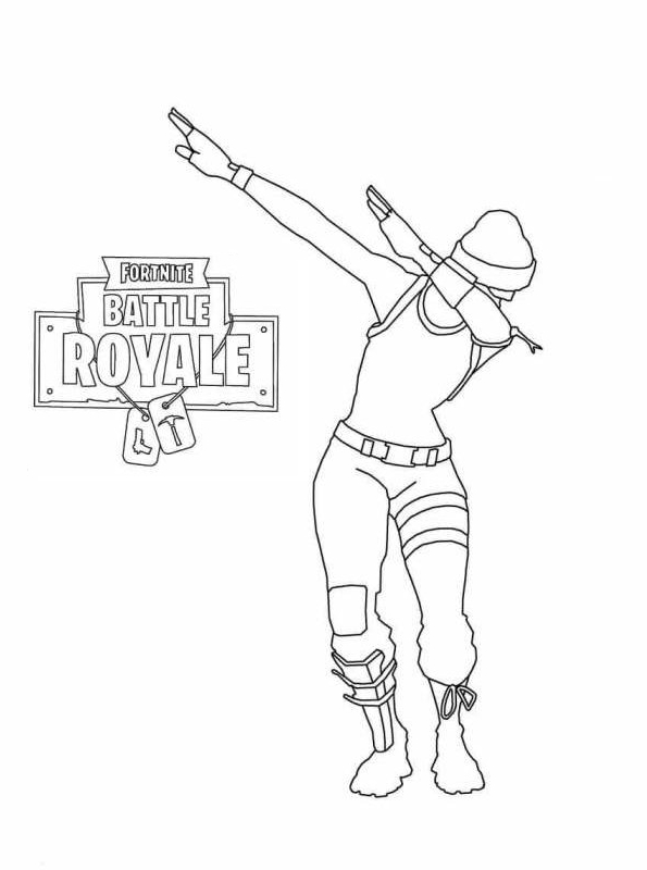 Drawing 21 from Fortnite coloring page to print and coloring