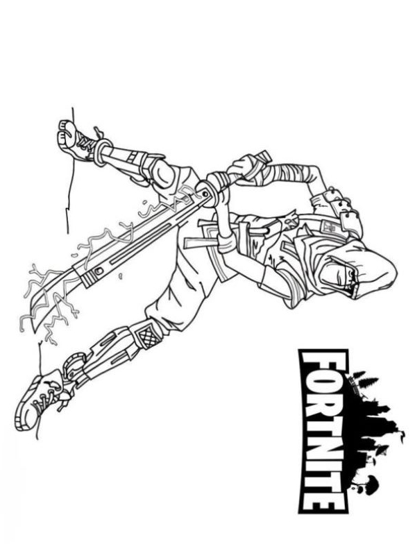 Drawing 24 from Fortnite coloring page to print and coloring