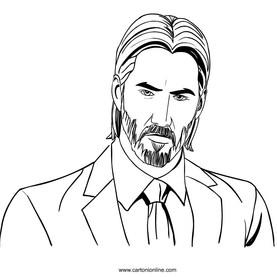 Coloriage de John Wick de Fortnite à imprimer et colorier