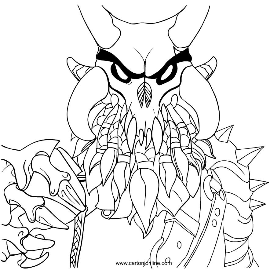 Ragnarok from Fortnite coloring page to print and coloring