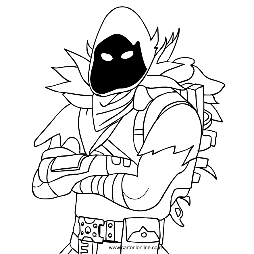 Raven from Fortnite coloring page to print and coloring