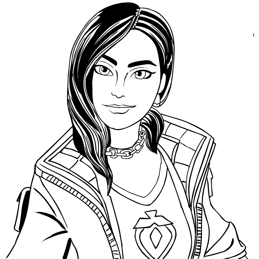 Coloriage de Rox de Fortnite  imprimer et colorier