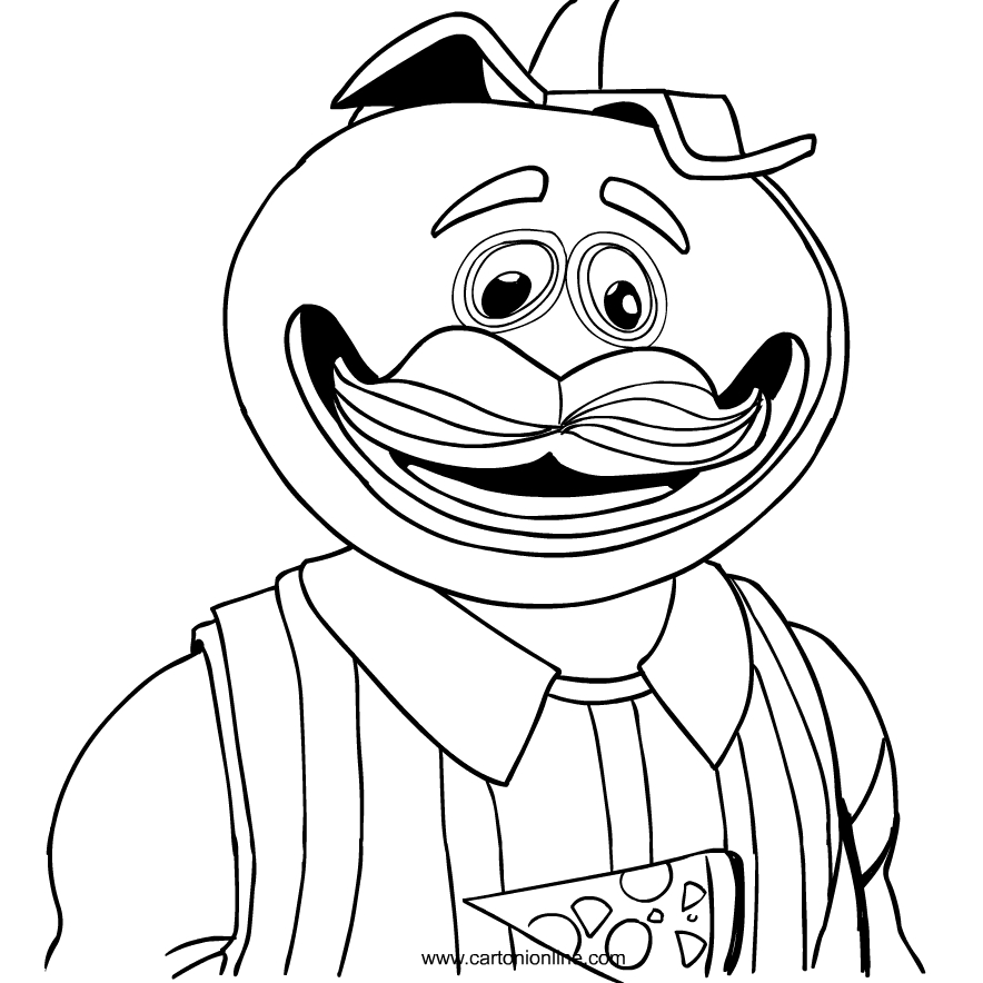 Tomatohead from Fortnite coloring page to print and coloring