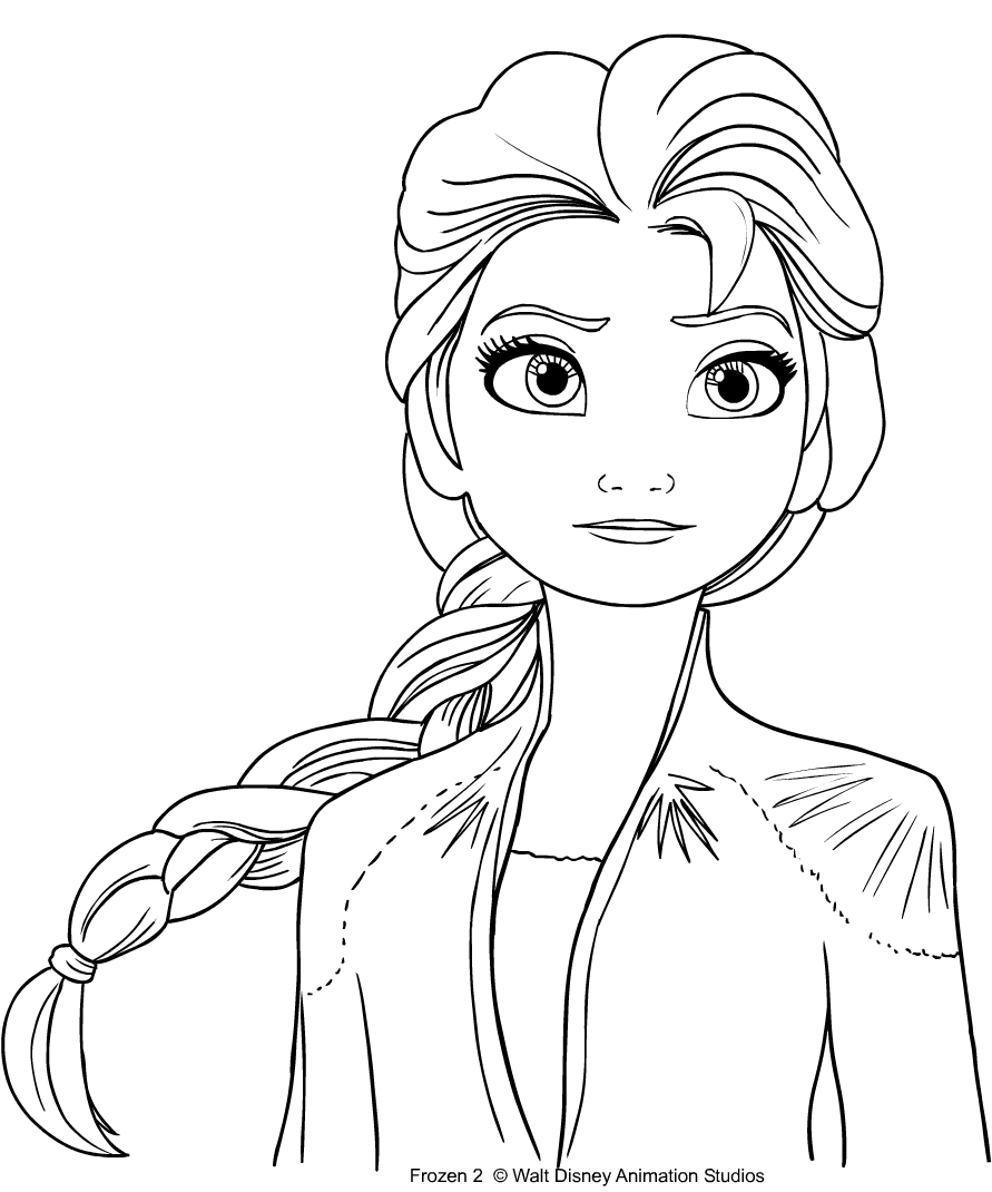 Coloriage de Elsa de La Reine des neiges 2  imprimer et colorier