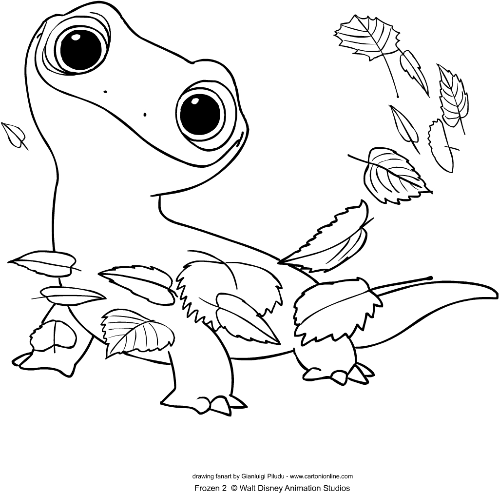 Bruni von Die Eisknigin 2 coloring page to print and coloring