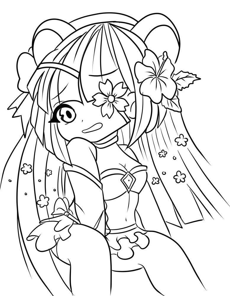 Chris (Manami Lin) from Gacha Club coloring page