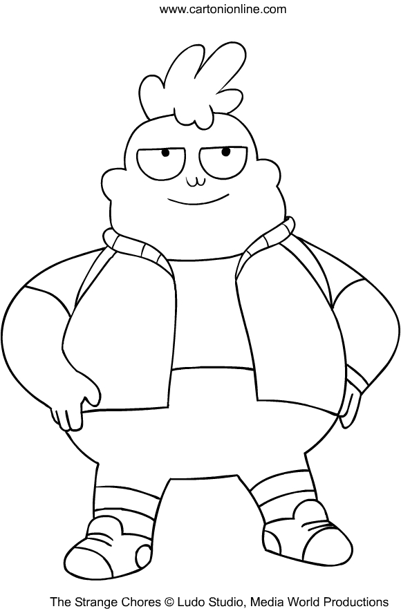 Pierce from The Strange Chores coloring page to print and coloring