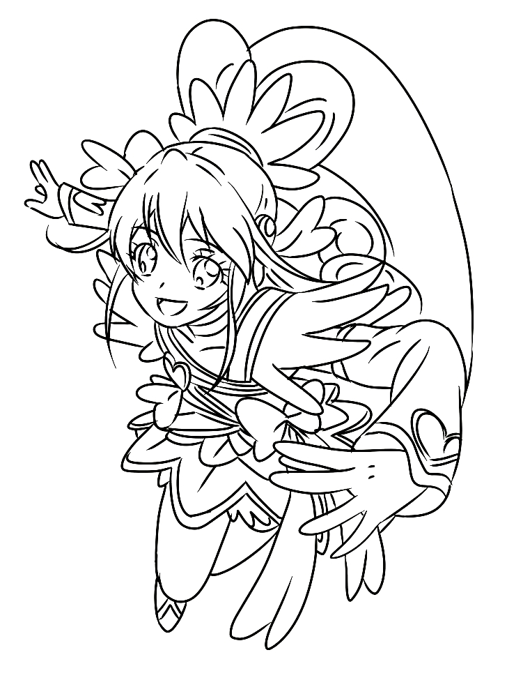 Drawing 5 from Glitter Force coloring page to print and coloring