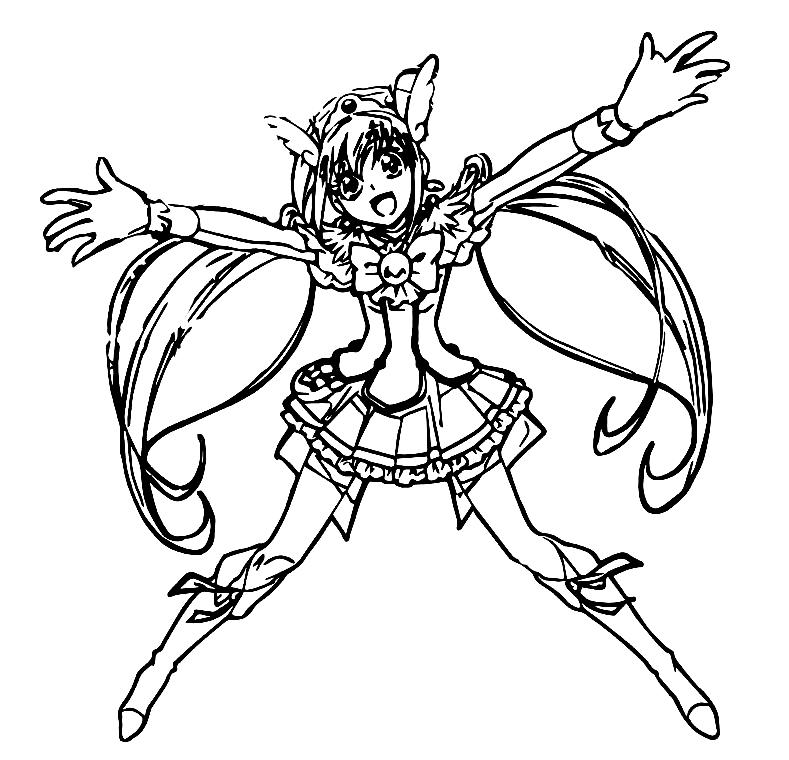 Drawing 14 from Glitter Force coloring page to print and coloring