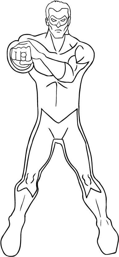 Green Lantern coloring pages to print and coloring - Drawing 6