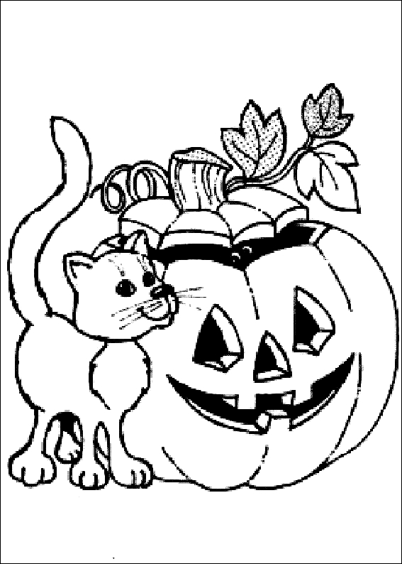 Desenho 22 de Halloween para imprimir e colorir