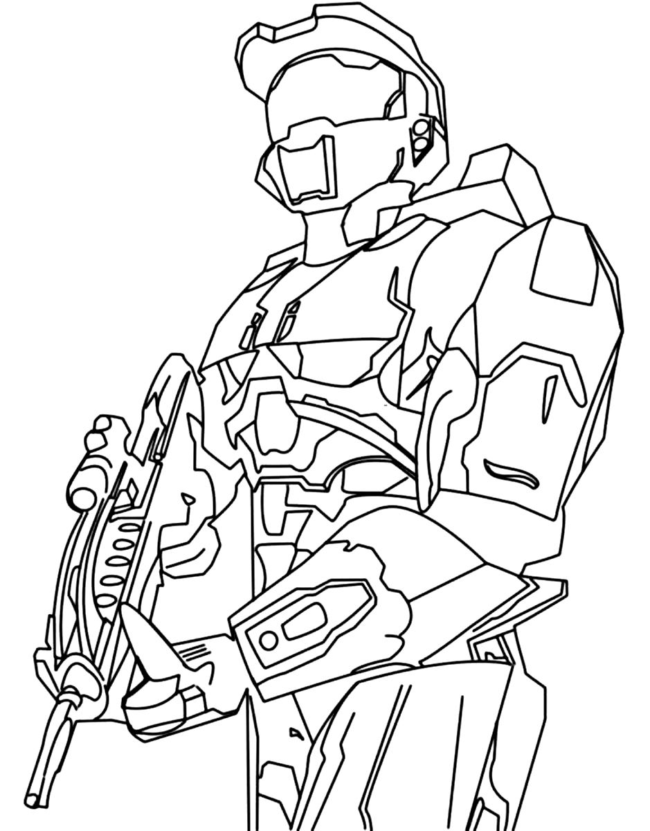 Dibujo 04 de Halo para imprimir y colorear
