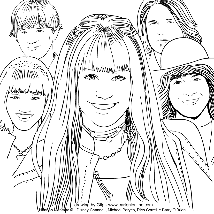 Coloriage de Hannah Montana à imprimer et colorier