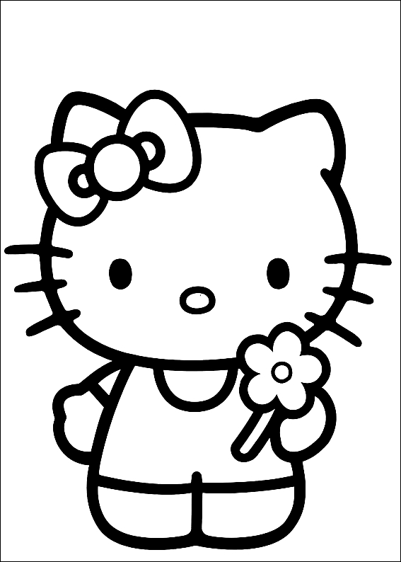 Coloriage 8 de Hello Kitty  imprimer et colorier