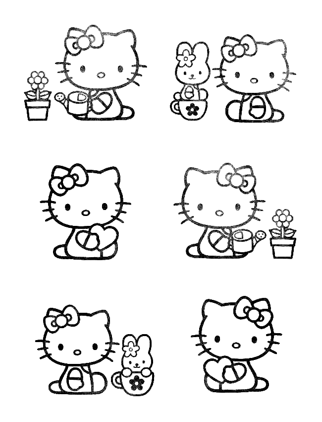 Dibujo 15 Hello Kitty para imprimir y colorear