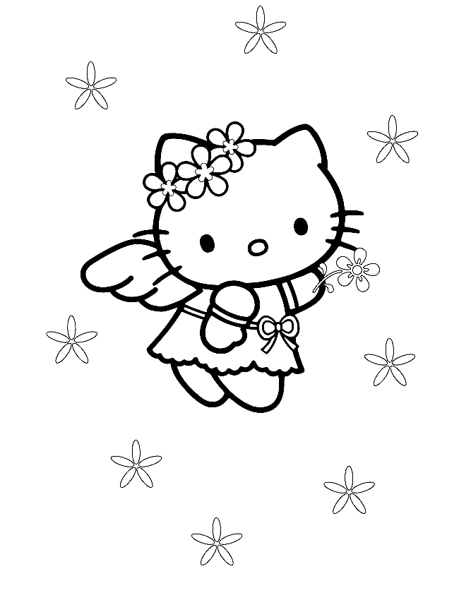 Desenho 24 de Hello Kitty para imprimir e colorir