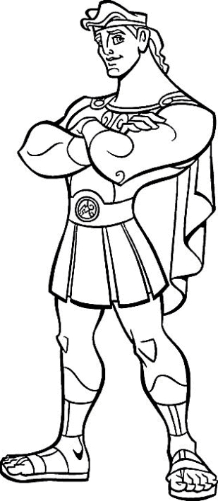 Hercules coloring page to print and coloring - Drawing 1