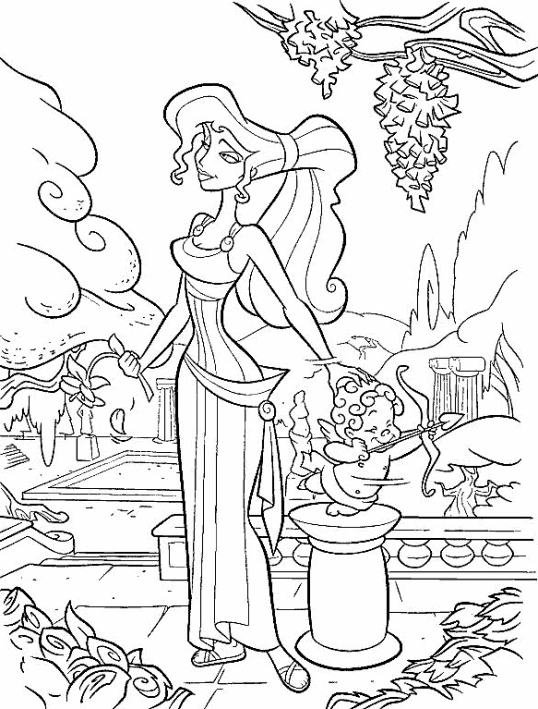 Hercules coloring page to print and coloring - Drawing 4