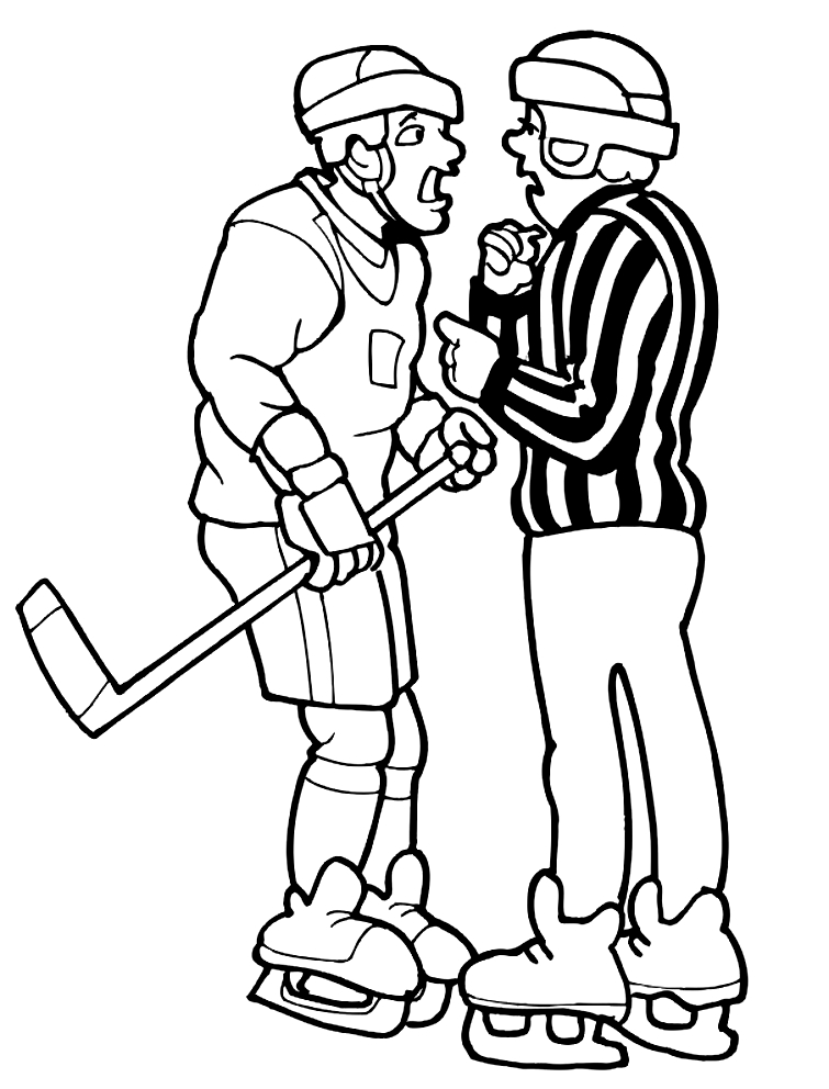 Drawing 8 from Hockey coloring page to print and coloring