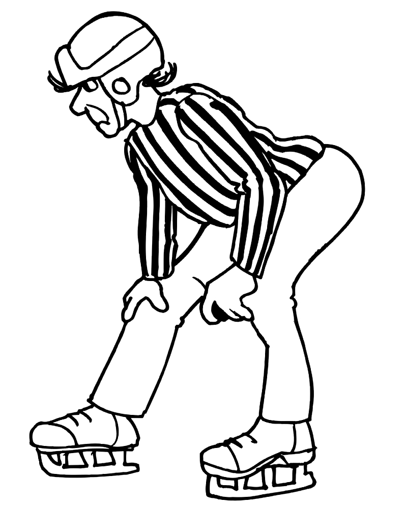 Hockey-Zeichnung 9 zum Ausdrucken und Ausmalen