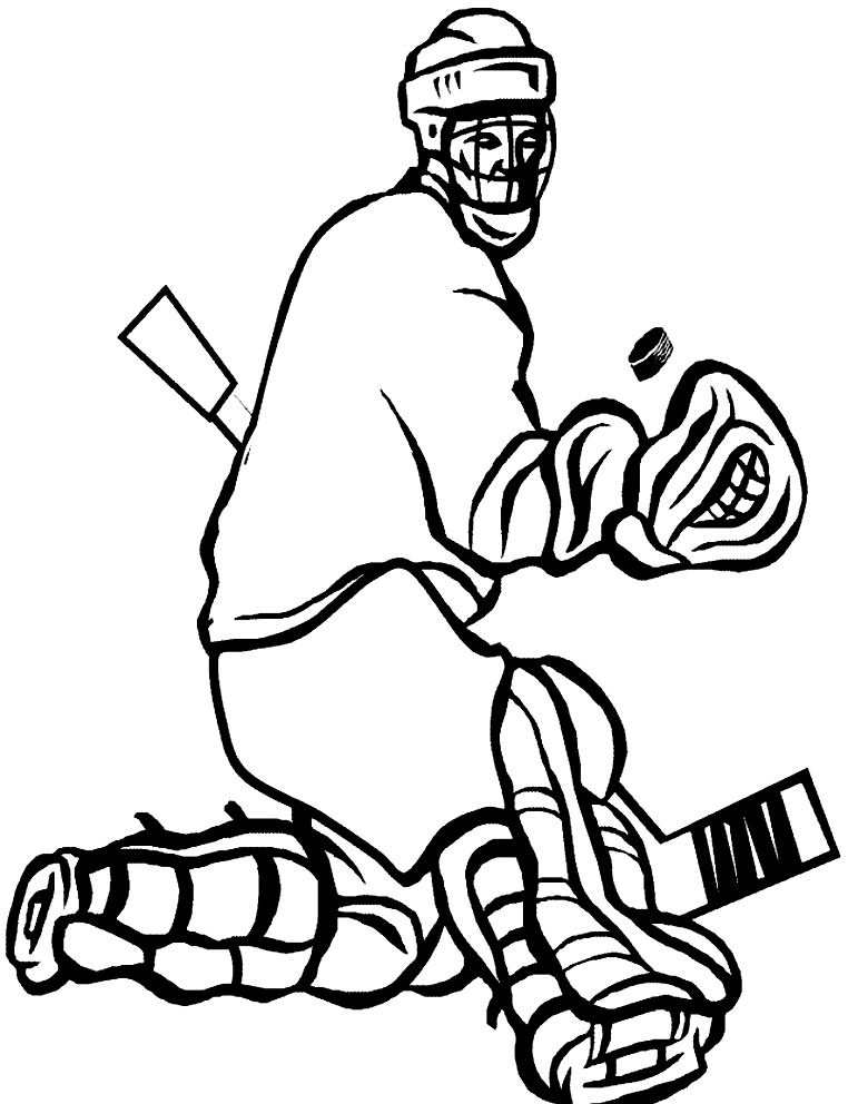 Disegno 13 di Hockey da stampare e colorare