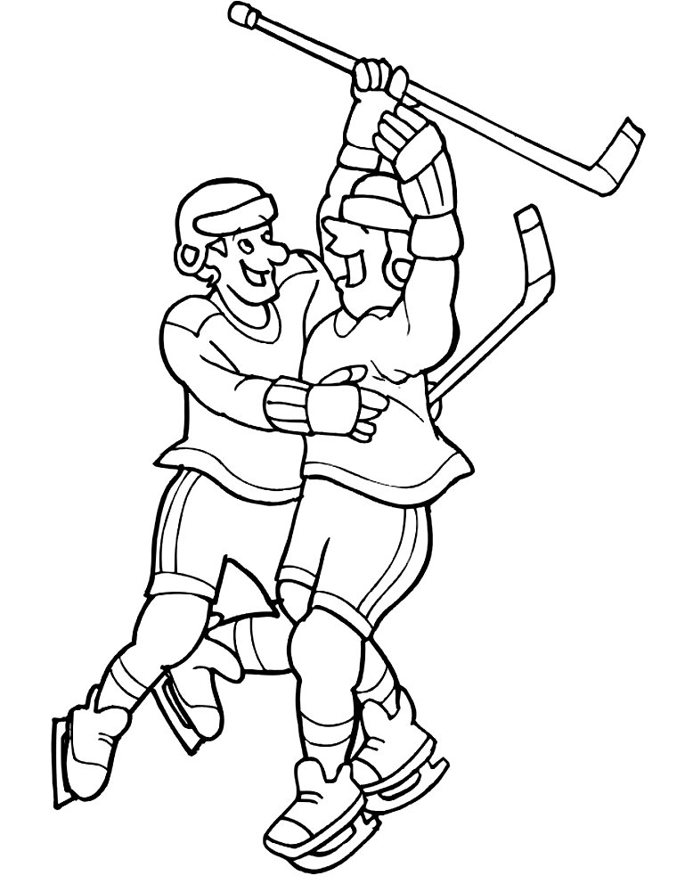 Drawing 17 from Hockey coloring page to print and coloring