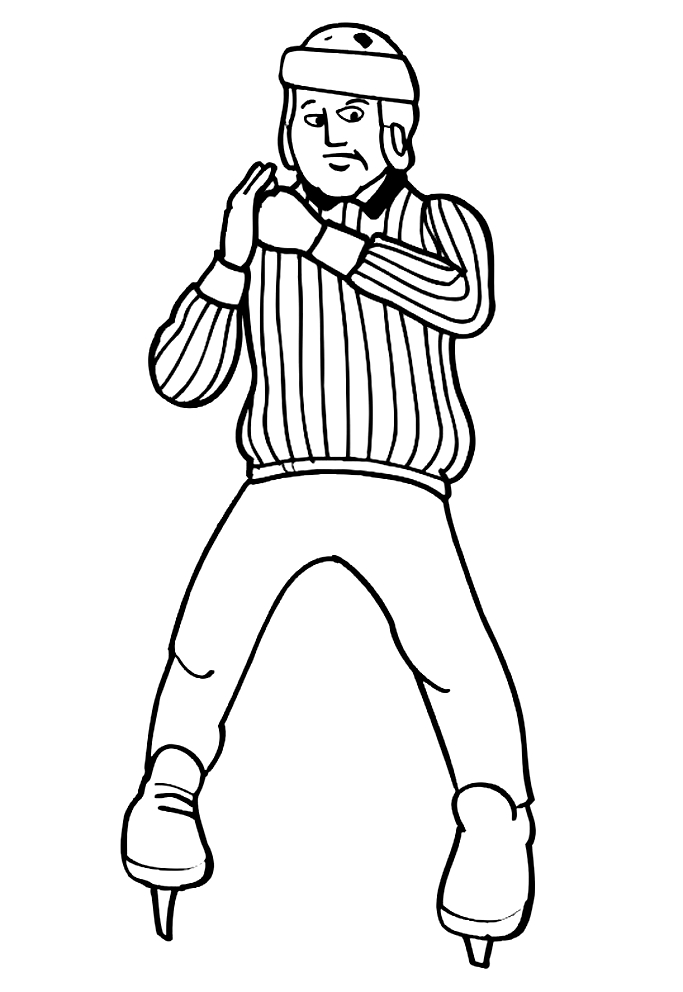 Drawing 18 from Hockey coloring page to print and coloring
