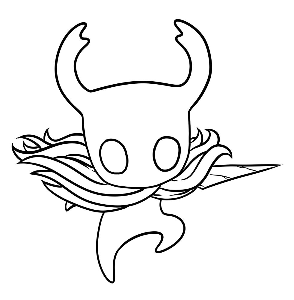 Hollow Knight 01  coloring page to print and coloring
