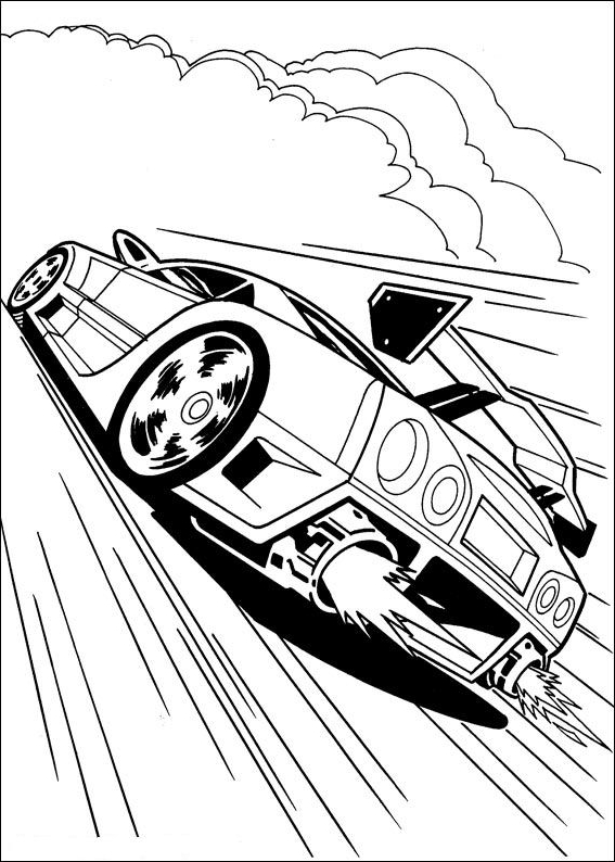 Coloriage 5 de Hot Wheels  imprimer et colorier