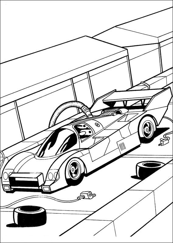 Drawing 7 of Hot Wheels to print and color
