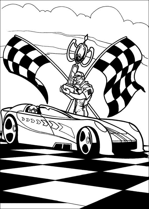 Drawing 9 from Hot Wheels coloring page to print and coloring
