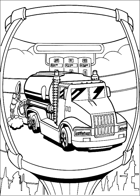 Drawing 16 from Hot Wheels coloring page to print and coloring