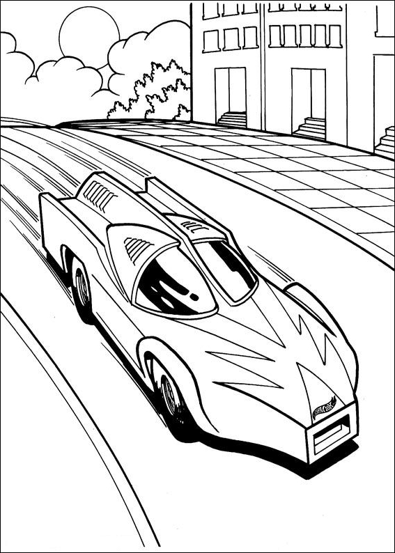 Drawing 22 of Hot Wheels to print and color