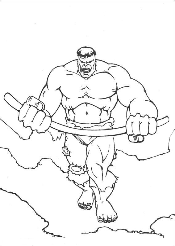 Drawing 10 from Hulk coloring page to print and coloring