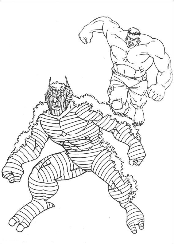 Drawing 11 from Hulk coloring page to print and coloring